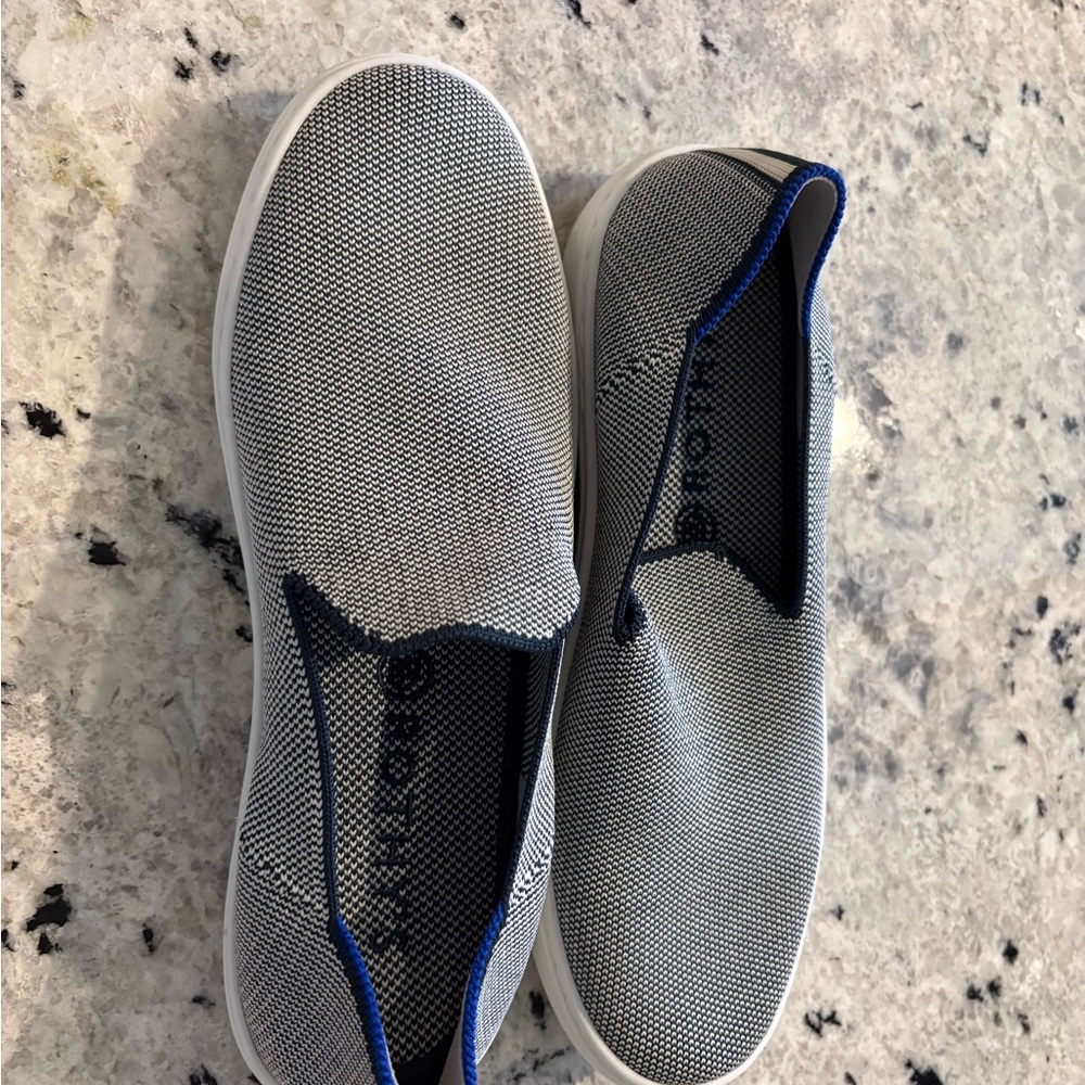 Rothy's Black and Blue Women's Slip-On Flats
